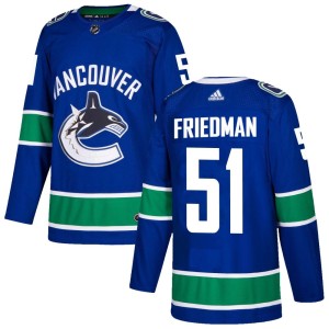 Mark Friedman Youth Adidas Vancouver Canucks Authentic Blue Home Jersey