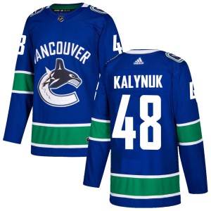 Wyatt Kalynuk Youth Adidas Vancouver Canucks Authentic Blue Home Jersey