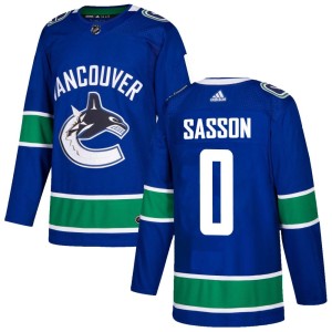 Max Sasson Youth Adidas Vancouver Canucks Authentic Blue Home Jersey