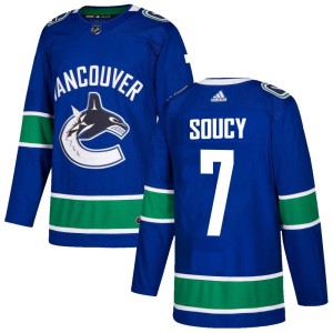 Carson Soucy Youth Adidas Vancouver Canucks Authentic Blue Home Jersey