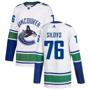 Arturs Silovs Youth Adidas Vancouver Canucks Authentic White zied Away Jersey