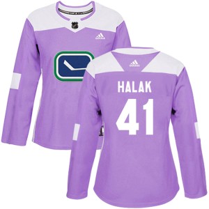 Jaroslav Halak Women's Adidas Vancouver Canucks Authentic Purple Fights Cancer Practice Jersey