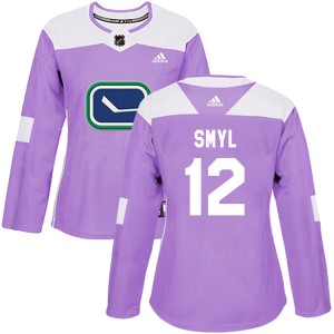 Stan Smyl Women's Adidas Vancouver Canucks Authentic Purple Fights Cancer Practice Jersey