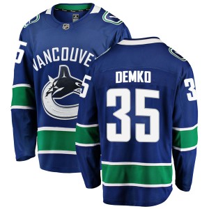 Thatcher Demko Youth Fanatics Branded Vancouver Canucks Breakaway Blue Home Jersey
