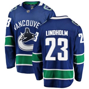 Elias Lindholm Youth Fanatics Branded Vancouver Canucks Breakaway Blue Home Jersey