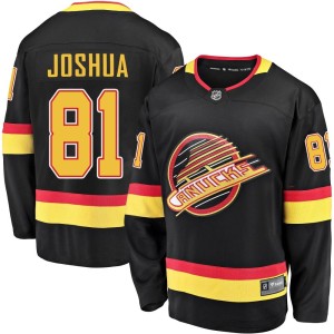 Dakota Joshua Youth Fanatics Branded Vancouver Canucks Premier Black Breakaway 2019/20 Flying Skate Jersey