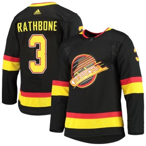 Jack Rathbone Men's Adidas Vancouver Canucks Authentic Black Alternate Primegreen Pro Jersey
