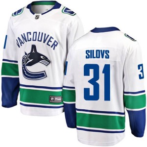Arturs Silovs Men's Fanatics Branded Vancouver Canucks Breakaway White Away Jersey