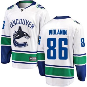 Christian Wolanin Youth Fanatics Branded Vancouver Canucks Breakaway White Away Jersey