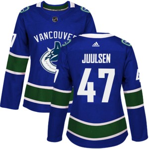 Noah Juulsen Women's Adidas Vancouver Canucks Authentic Blue Home Jersey