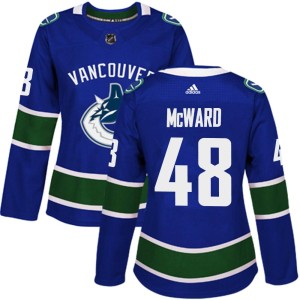 Cole McWard Women's Adidas Vancouver Canucks Authentic Blue Home Jersey