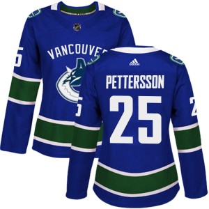Elias Pettersson Women's Adidas Vancouver Canucks Authentic Blue Home Jersey