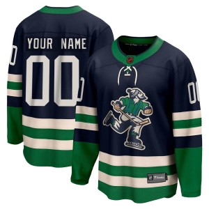 Custom Men's Fanatics Branded Vancouver Canucks Breakaway Navy Custom Special Edition 2.0 Jersey