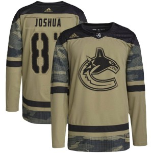 Dakota Joshua Youth Adidas Vancouver Canucks Authentic Camo Military Appreciation Practice Jersey