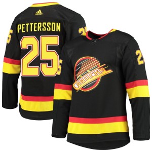 Elias Pettersson Youth Adidas Vancouver Canucks Authentic Black Alternate Primegreen Pro Jersey