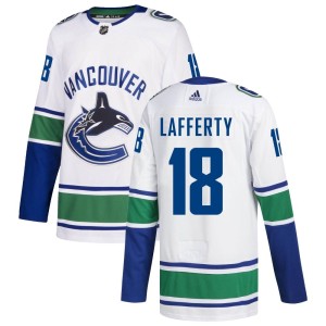 Sam Lafferty Men's Adidas Vancouver Canucks Authentic White zied Away Jersey