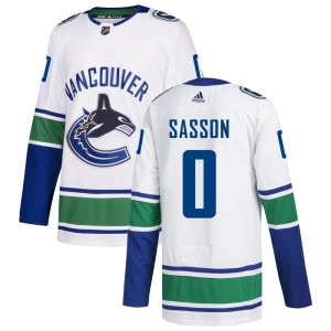 Max Sasson Men's Adidas Vancouver Canucks Authentic White zied Away Jersey