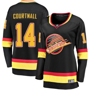 Geoff Courtnall Women's Fanatics Branded Vancouver Canucks Premier Black Breakaway 2019/20 Flying Skate Jersey