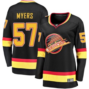 Tyler Myers Women's Fanatics Branded Vancouver Canucks Premier Black Breakaway 2019/20 Flying Skate Jersey