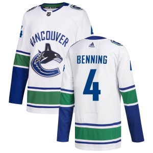 Jim Benning Youth Adidas Vancouver Canucks Authentic White zied Away Jersey