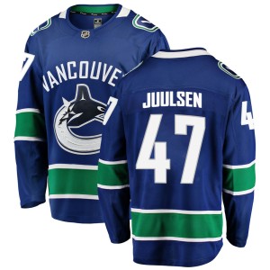 Noah Juulsen Youth Fanatics Branded Vancouver Canucks Breakaway Blue Home Jersey