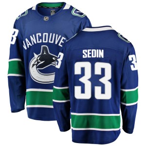 Henrik Sedin Youth Fanatics Branded Vancouver Canucks Breakaway Blue Home Jersey