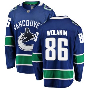 Christian Wolanin Youth Fanatics Branded Vancouver Canucks Breakaway Blue Home Jersey